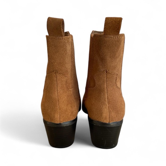 Skechers Tameless - Moving West Tan Suede Ankle Cowgirl Boots Women's 7.5 - Picture 5 of 8